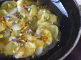 Рецепт Карпаччо из гребешков с цитрусовой винегретом и фисташками, элегантная и простая закуска для приготовления