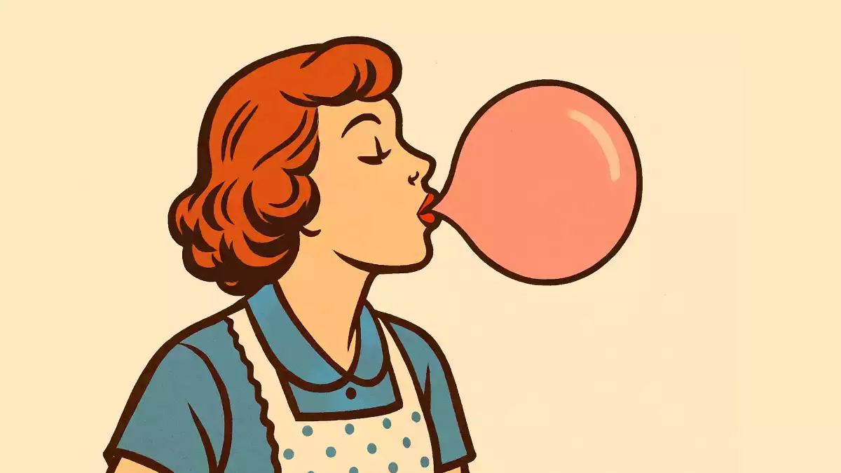 Не глотайте жевательную резинку, она прилипает к желудку.