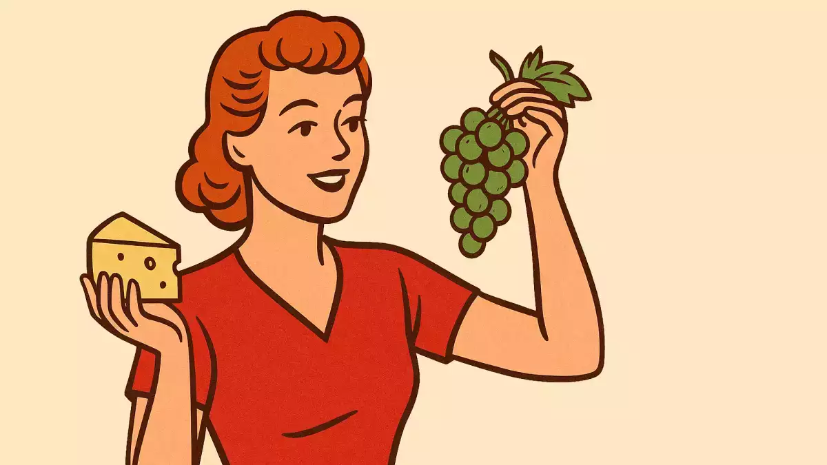 Виноград с сыром на вкус как поцелуй