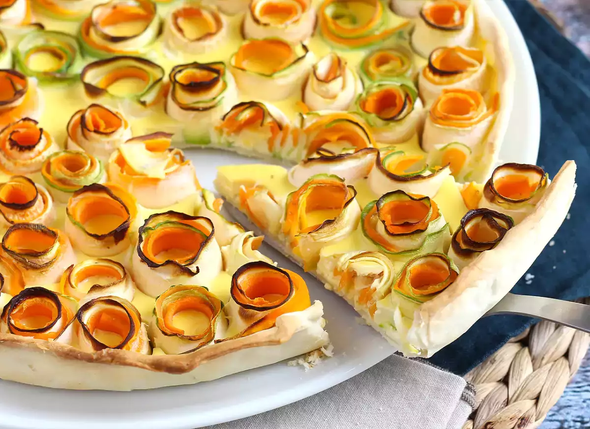 2. Киш из роз: элегантность овощей без напряжения на кухне