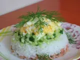 Рецепт Салат с рисом и горбушей