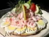 Рецепт Бутерброд с креветками и яйцом
