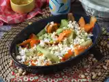 Рецепт Овощной салат тальятелле с арахисовым соусом