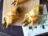 Рецепт Спаржа, ветчина и пирожные с плавленым сыром