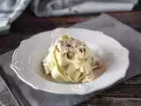 Рецепт Паста с лососем и сыром рикотта - сливочный рецепт, который хочет попробовать каждый.