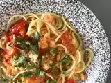 Рецепт Спагетти с креветками и помидорами черри - быстрый рецепт вкусного первого блюда