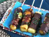 Рецепт Шашлычки из говядины якитори с сыром