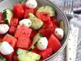 Рецепт Салат из арбуза и огурца