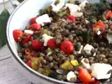 Рецепт Салат из чечевицы с творожным сыром
