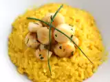 Рецепт Ризотто из морских гребешков с шафраном