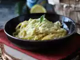 Рецепт Сливочная паста с кабачками и греческим йогуртом