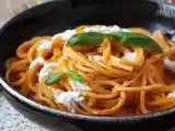 Рецепт Сливочная паста с бурратой и помидорами черри