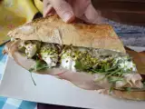 Рецепт Изысканный итальянский сэндвич с мортаделлой и сыром буррата
