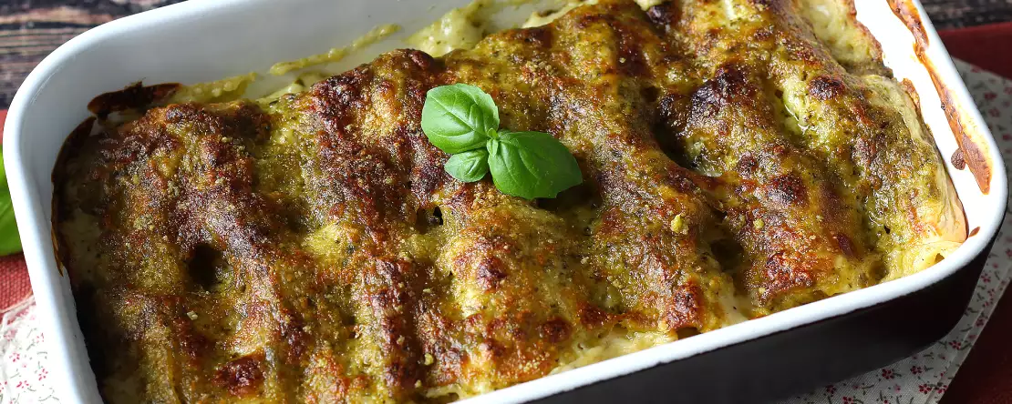 Каннеллони с песто в сливках: простой и вкусный рецепт