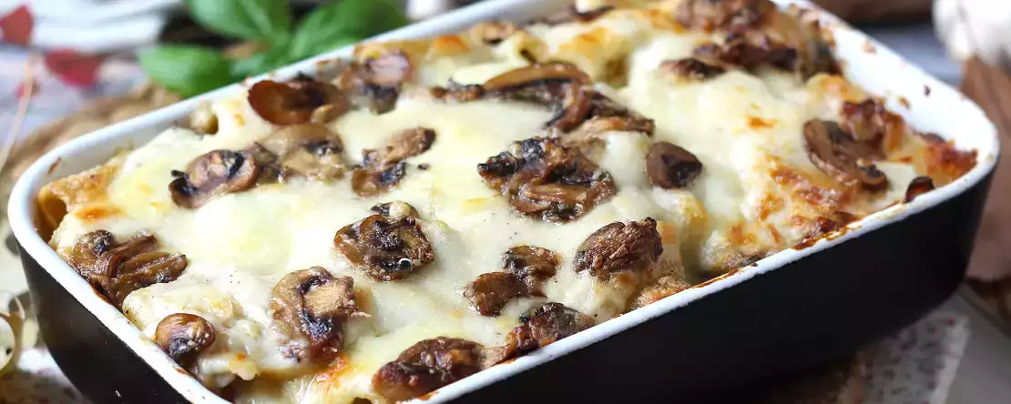 Pasta al forno ai funghi: идеальный сливочный и тягучий рецепт для осени