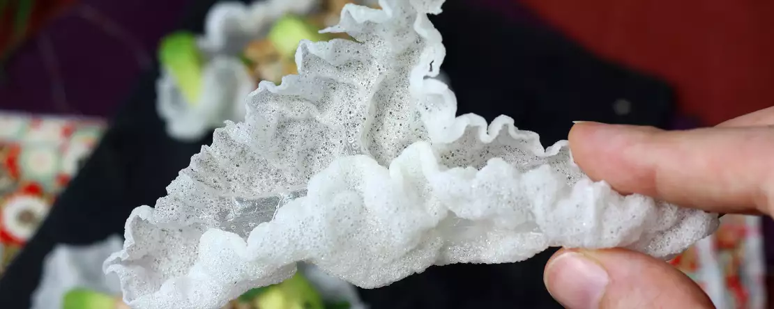 Как приготовить чипсы из рисовой бумаги?