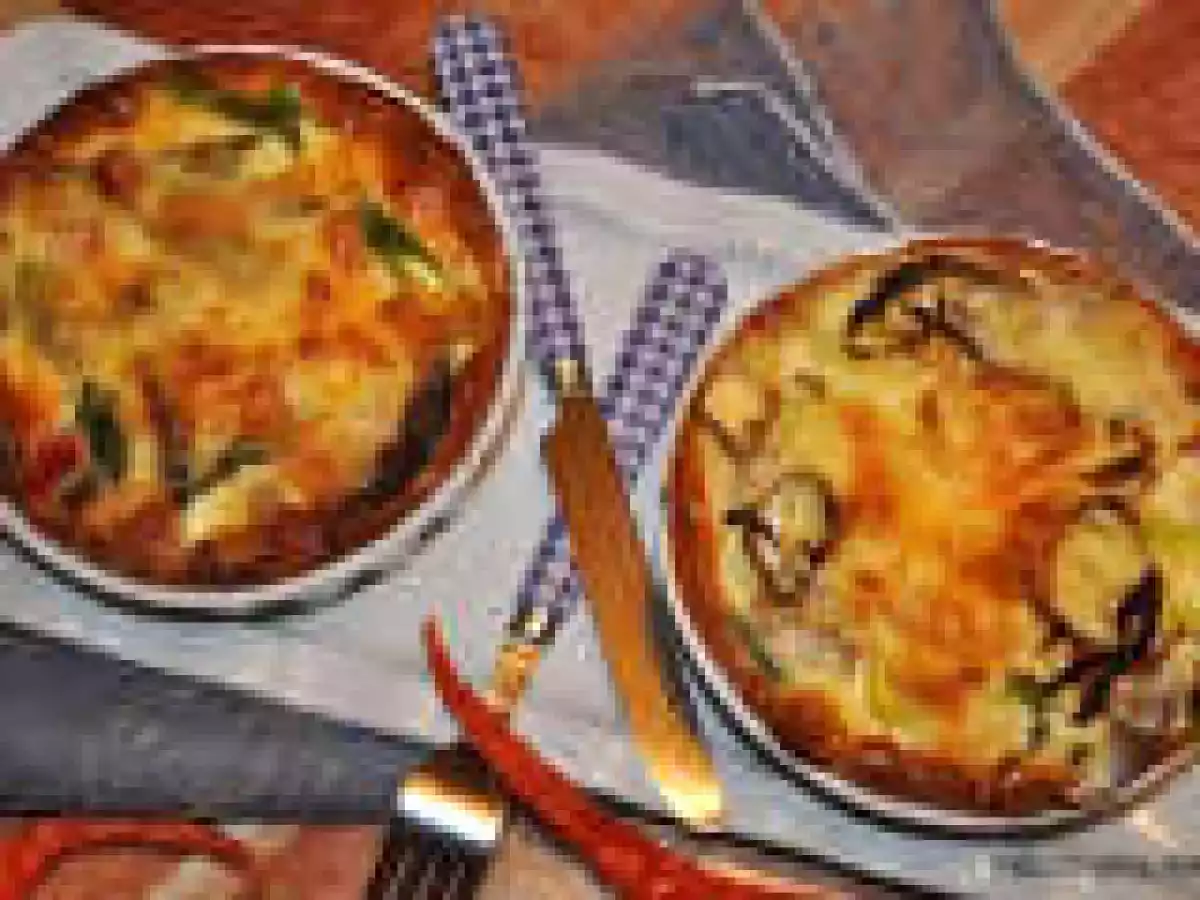 Киш (Quiche) с гриловаными овощами