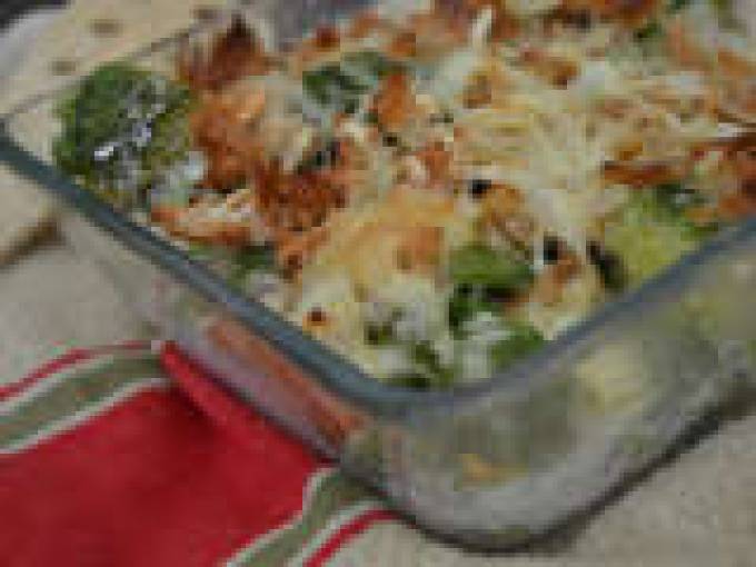Куриная запеканка с брокколи
