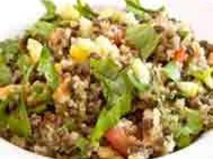 Салат из сладкого перца с орехами и чесноком