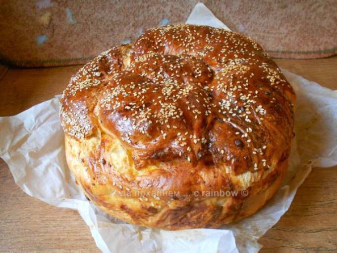 И да похапнем ... Питка със сирене и кашкавал с тесто от хлебопекарната