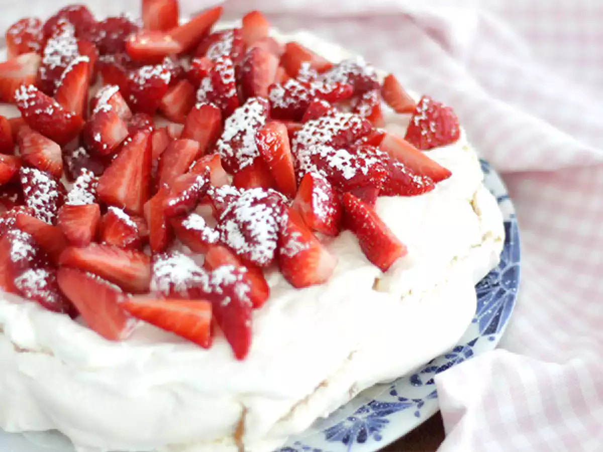 Рецепт Pavlova aux fraises facile