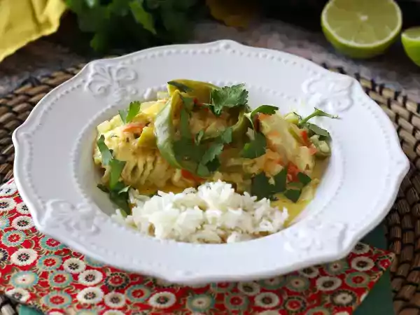 Рецепт Тушеный морской лещ с кокосовым молоком - рыбное блюдо, которое вам обязательно понравится