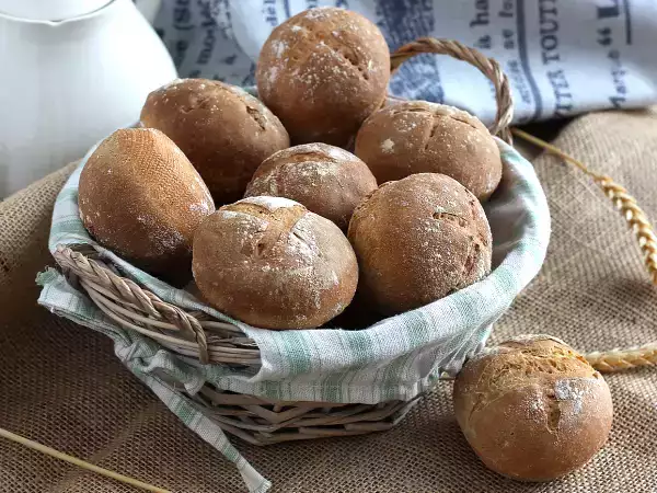 Рецепт Хлебные булочки без замеса - хрустящие и пушистые!