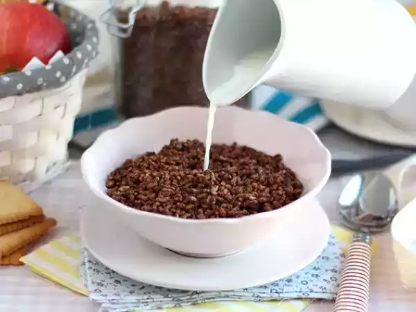 Рецепт Шоколадные хлопья из слоеного риса. кокосовые хлопья