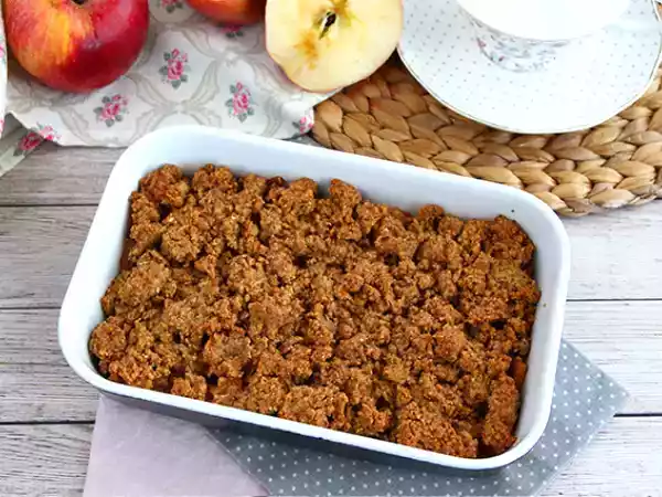 Рецепт Яблочный крамбл (веганский и без глютена)