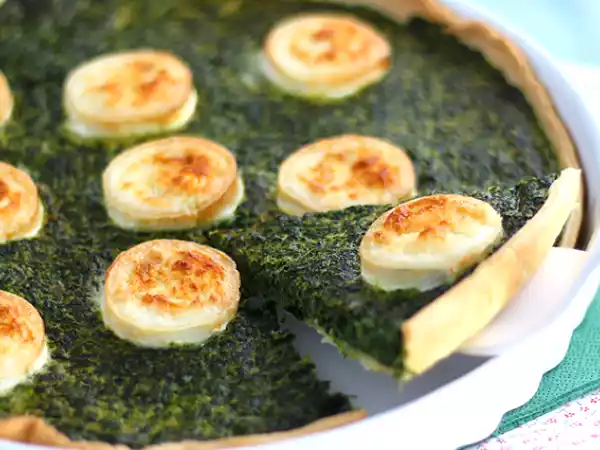 Рецепт Киш со шпинатом и козьим сыром