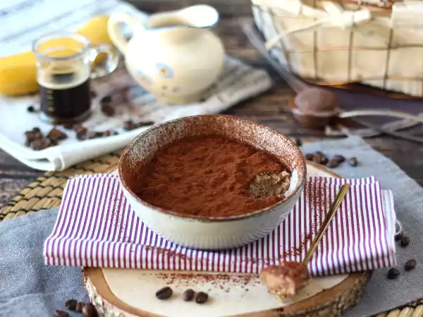 Рецепт Овсяные хлопья на ночь со вкусом тирамису - идеальный завтрак с кофе и какао!