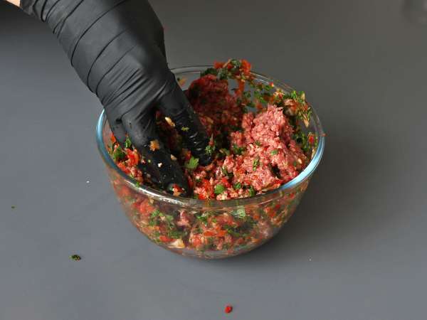 Шашлык из лаваша с тортильями, знаменитый простой шашлык, запеченный в духовке! - Подготовка этап 4