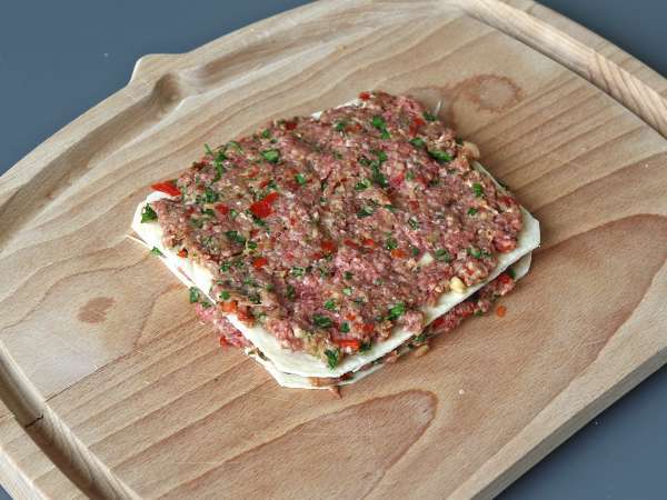 Шашлык из лаваша с тортильями, знаменитый простой шашлык, запеченный в духовке! - Подготовка этап 5