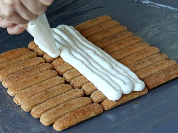 Полено в форме тирамису без формы для любителей кофе - Подготовка этап 4