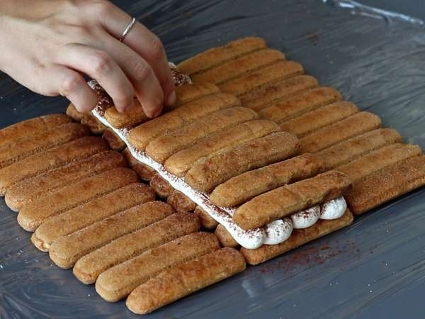 Полено в форме тирамису без формы для любителей кофе - Подготовка этап 6