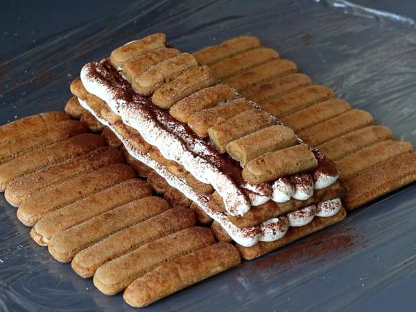 Полено в форме тирамису без формы для любителей кофе - Подготовка этап 7