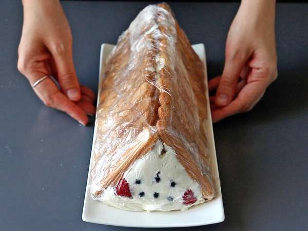 Для приготовления этого красного фруктового полена не нужна форма! - Подготовка этап 7