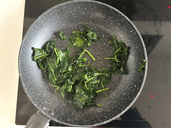 Флан со шпинатом и грибами - Подготовка этап 7