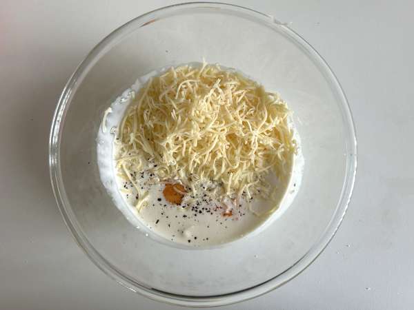 Флан со шпинатом и грибами - Подготовка этап 8