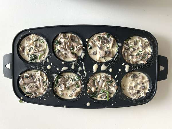 Флан со шпинатом и грибами - Подготовка этап 10