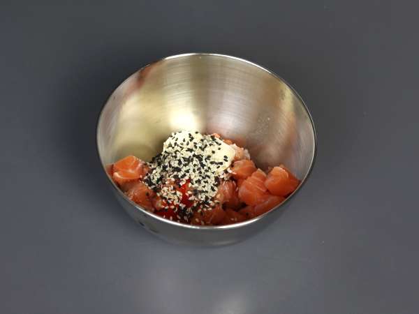 Азиатские тако: тартар из лосося в рисовых чипсах - Подготовка этап 4