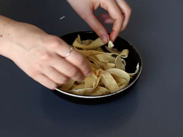 Блинные тальятелле с шоколадом и арахисом! - Подготовка этап 6