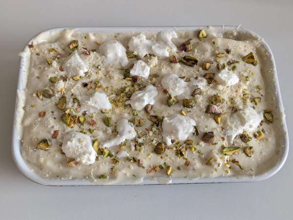 Лазанья из лосося с бурратой и сливочными, хрустящими фисташками - Подготовка этап 7