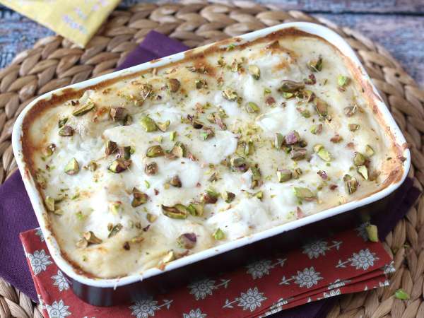 Лазанья из лосося с бурратой и сливочными, хрустящими фисташками - Подготовка этап 9