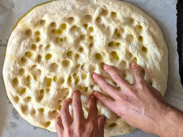 Домашняя фокачча с луком и розмарином - Подготовка этап 9