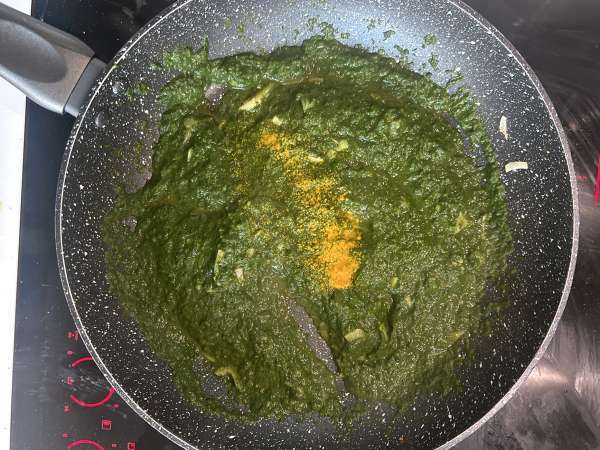 Палак-тофу: индийское карри со шпинатом и тофу - Подготовка этап 8