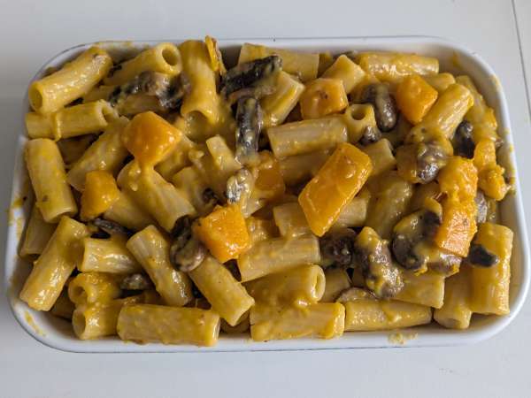 Запеченная паста с тыквой, грибами и соусом бешамель - Подготовка этап 8