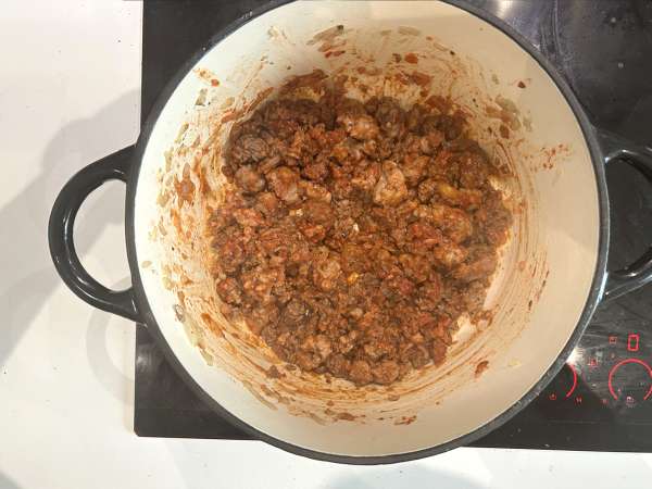 Суп-лазанья с мясом, рикоттой и пармезаном - Подготовка этап 3