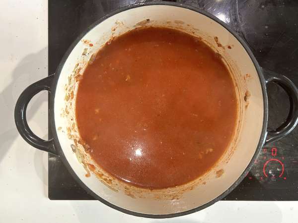 Суп-лазанья с мясом, рикоттой и пармезаном - Подготовка этап 4