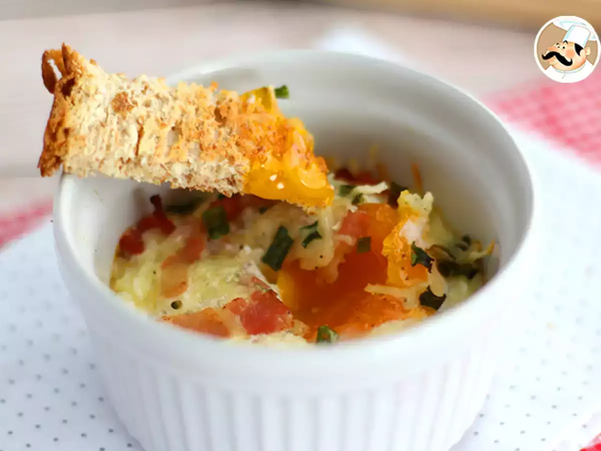 Яйца кокот с беконом и шнитт-луком — быстрый рецепт - фото 4